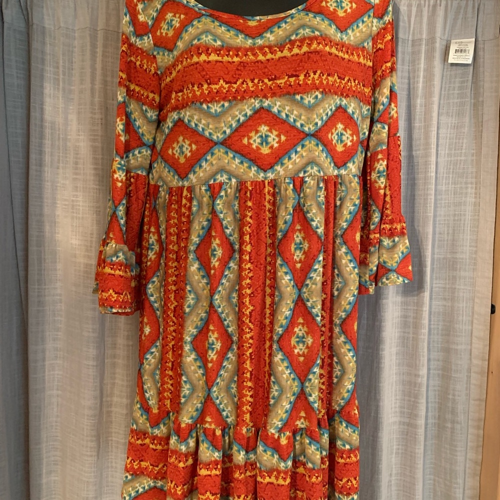 MIDI dress Fall colors brand tag missing great Fall colors date/church casual
